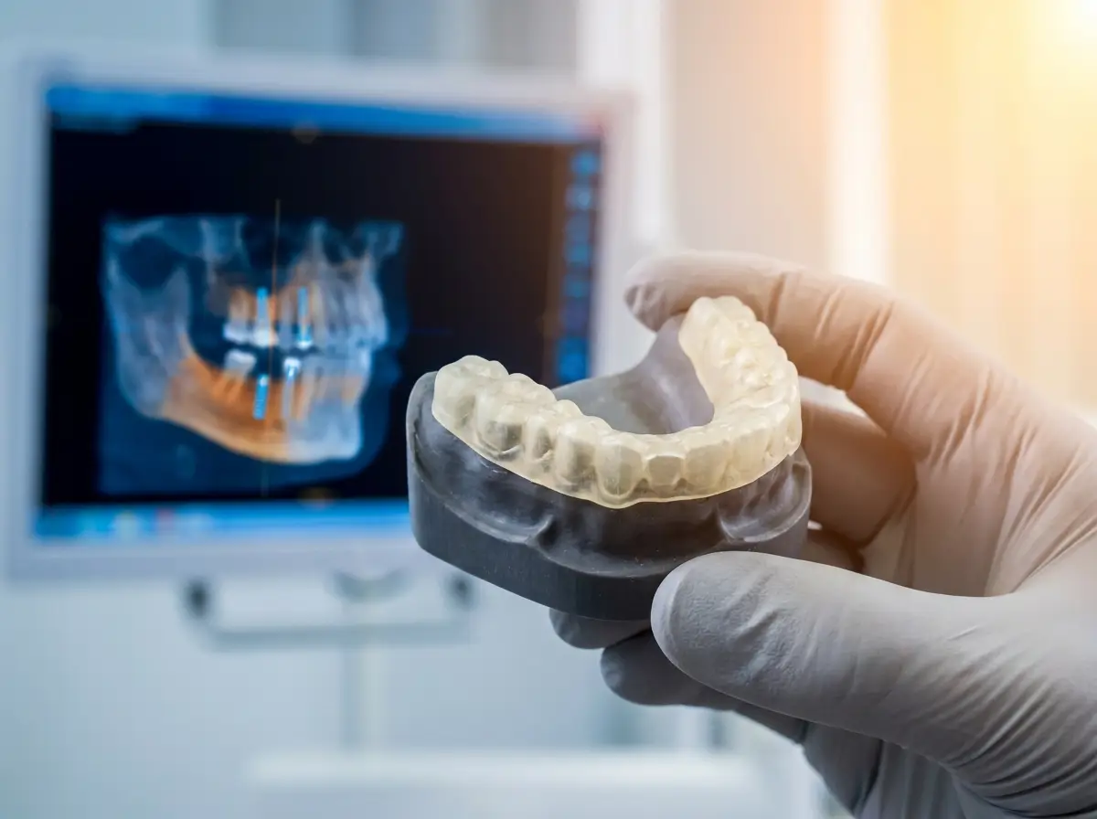 3D-printed surgical guide with CBCT planning screen